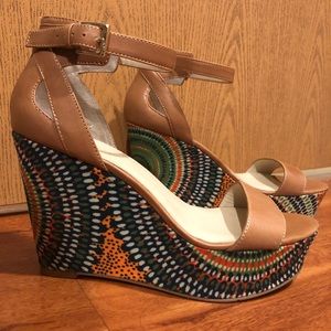 ☀️SALE!! NEW✨8M Nine West LORRAINE w/ Fabric Wedge